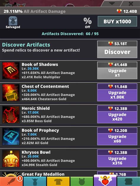 tap titans 2 artifact optimizer